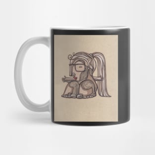 Abstract girl with big legs Mug